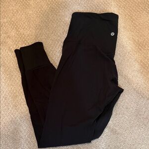 Lululemon Black High-Waisted cuffed Leggings